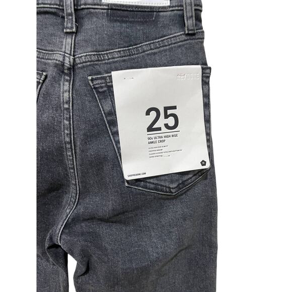 RE/DONE 90s High-Rise Ankle Crop Jeans Size 25 New with Tags - Picture 9 of 9